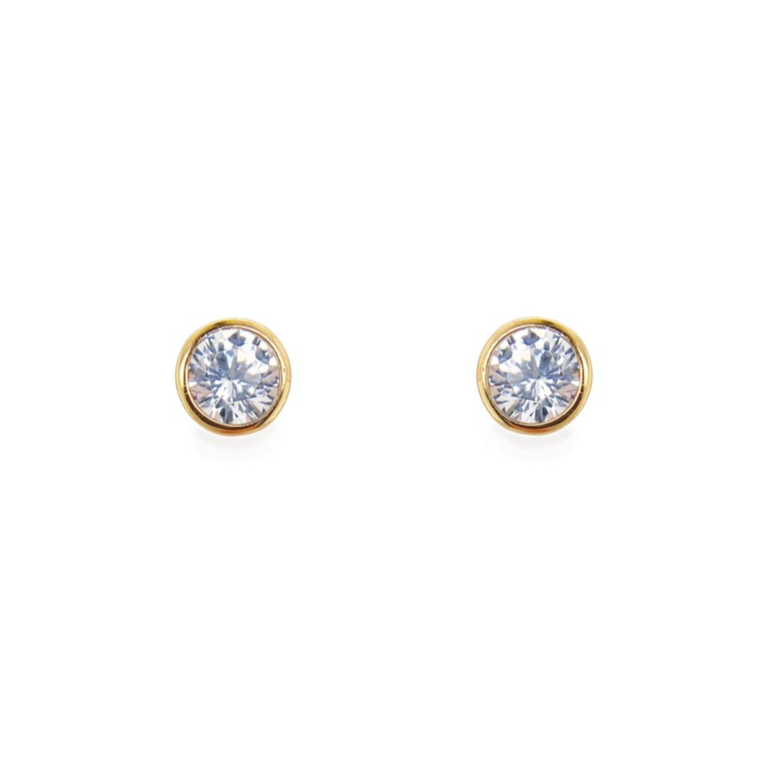 Zdjęcie: Sarah Alexander Kolczyki z kryształami Envy Gold Solitaire