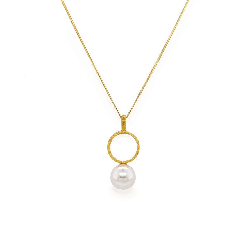 Zdjęcie: Sarah Alexander Wisior „Bombshell Gold Circle Pearl”