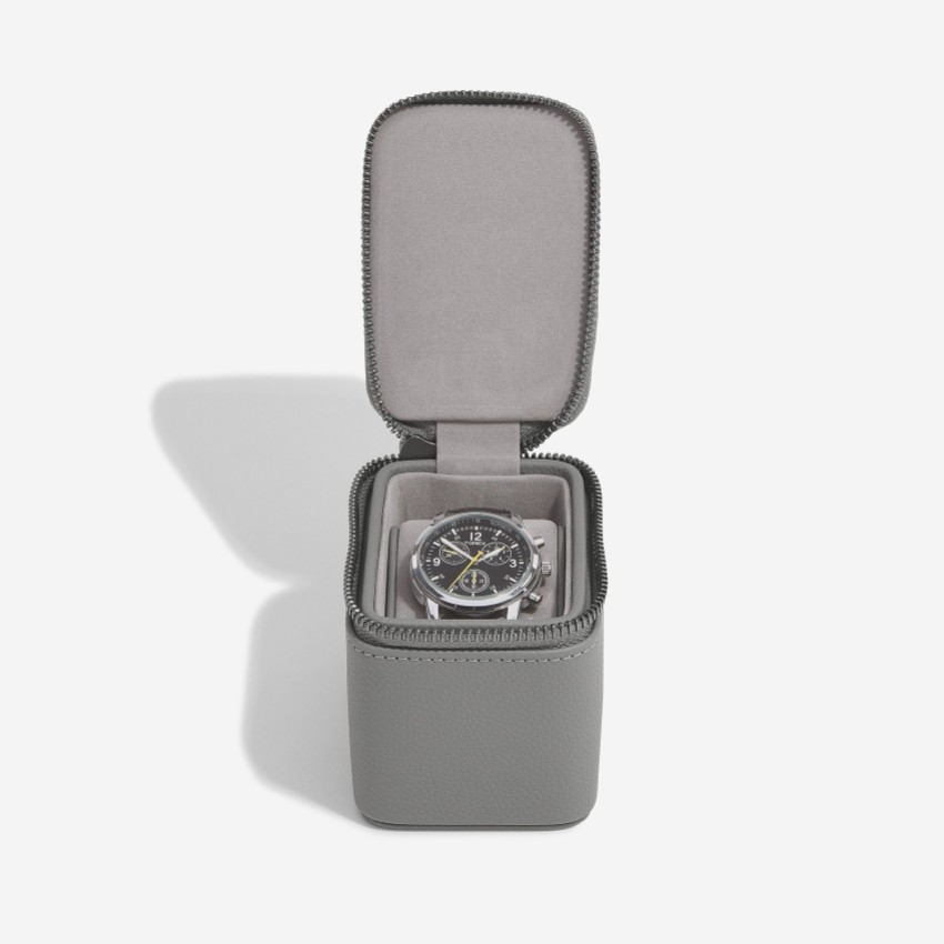 Fotografía: Stackers Estuche de viaje con cremallera para relojes en color gris pizarra