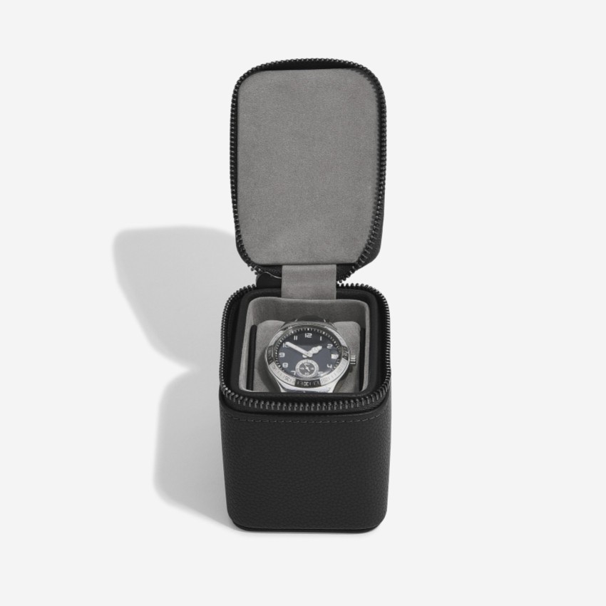 Fotografía: Stackers Estuche de viaje negro con cremallera para relojes