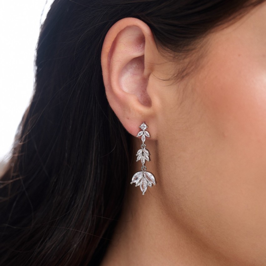 Fotograf: Tansania Cubic Zirkonia Tropfen-Ohrringe