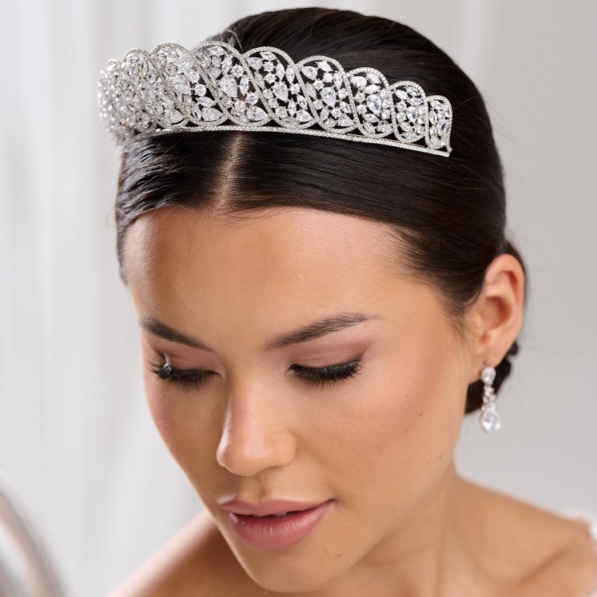 Zdjęcie: Tiara ślubna Buckingham Regal z cyrkoniami