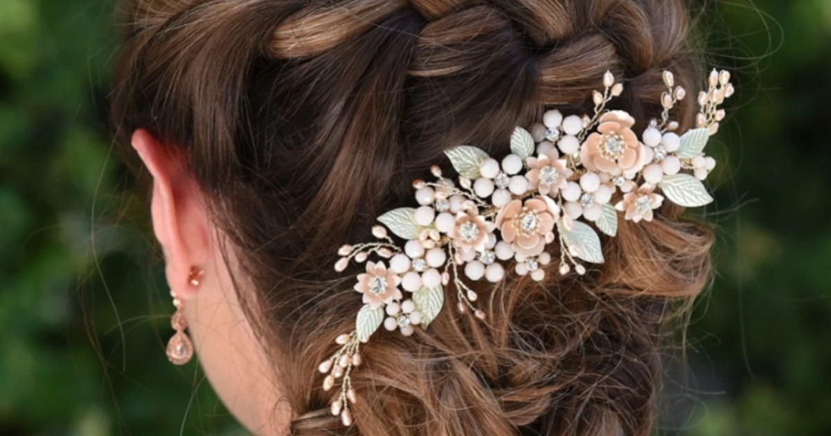 rose gold wedding dress accessories Handmade Retro Flower Bridal Headpiece for Garden Dresses main image 1
