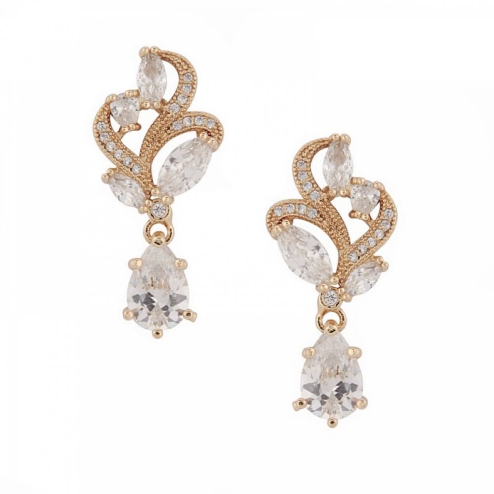 Bejewelled Crystal Vintage Wedding Earrings