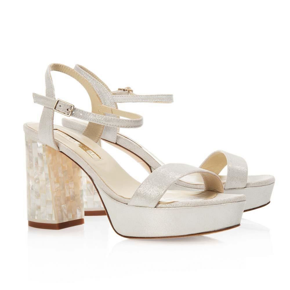 Freya Rose Gigi Ivory Chunky Heel Sandals