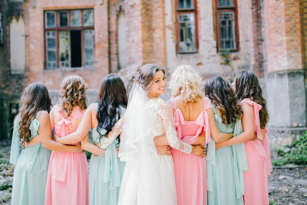 Same Style, Different Colors Bridesmaid Dresses