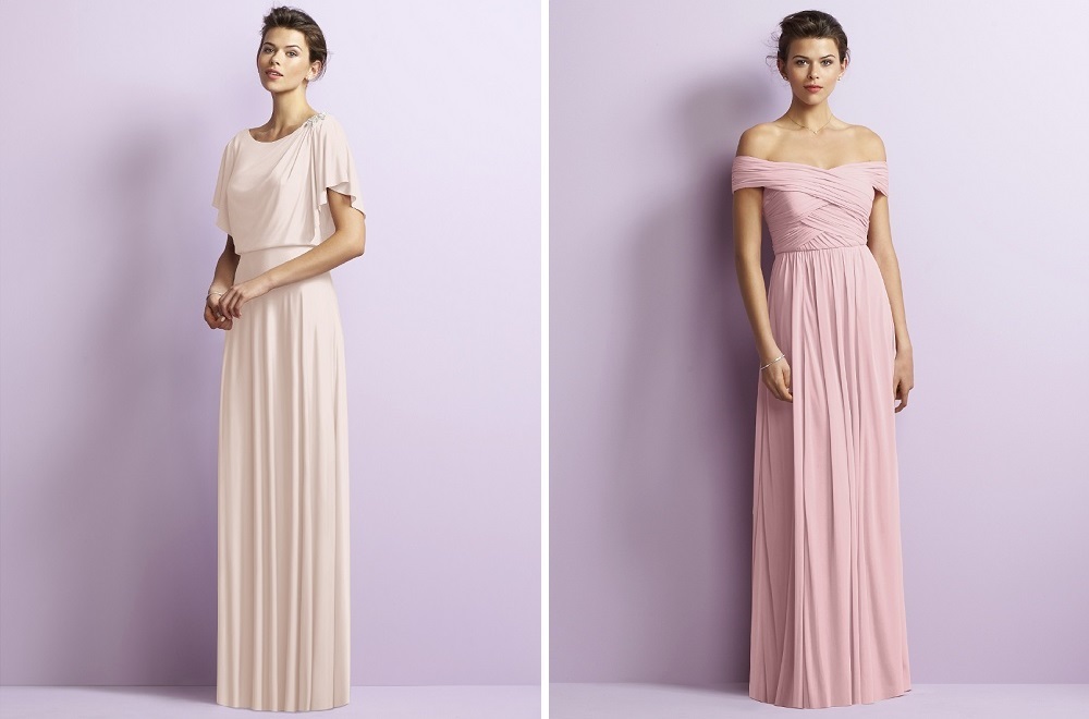 Blush pink bridesmaid dresses