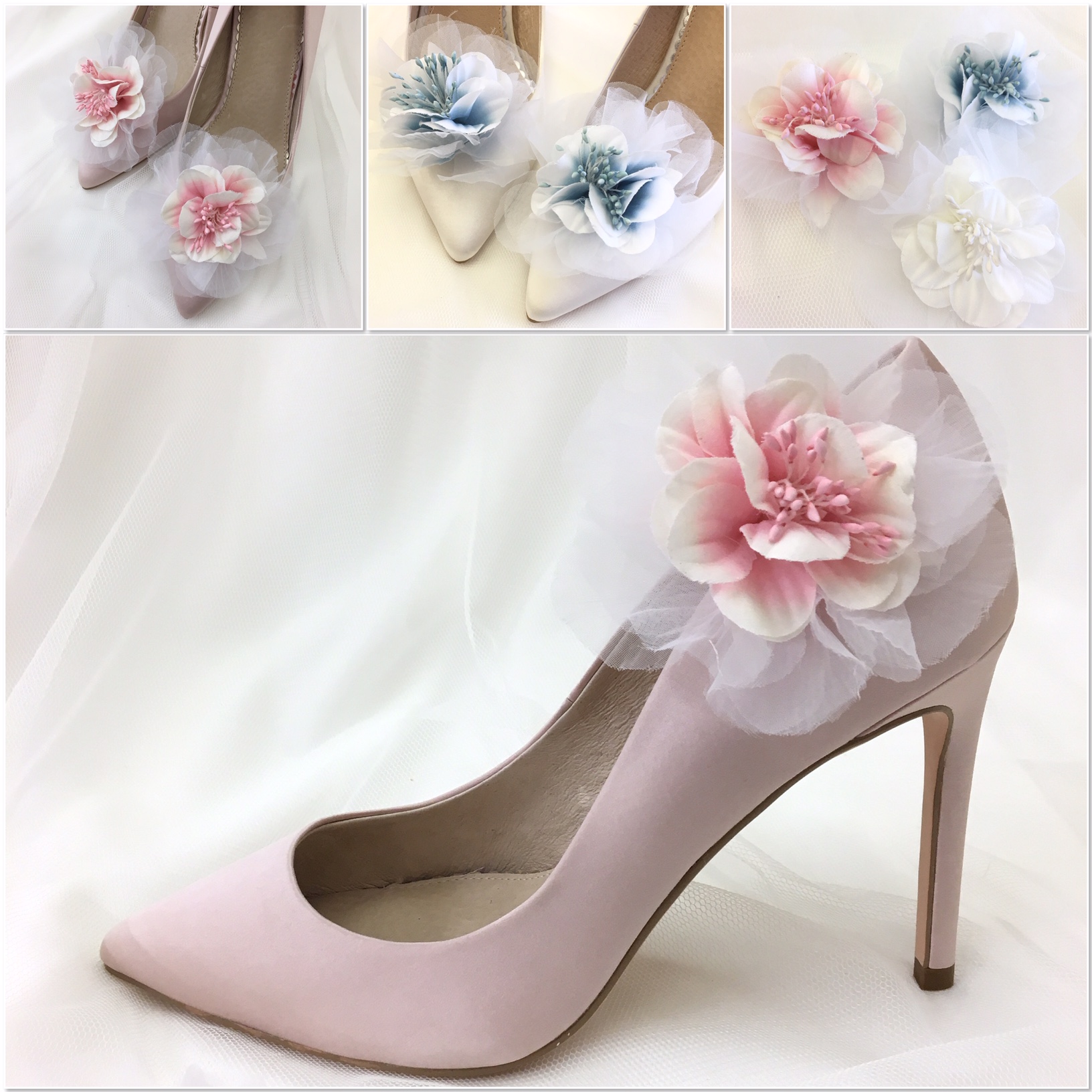 Flower shoe clips