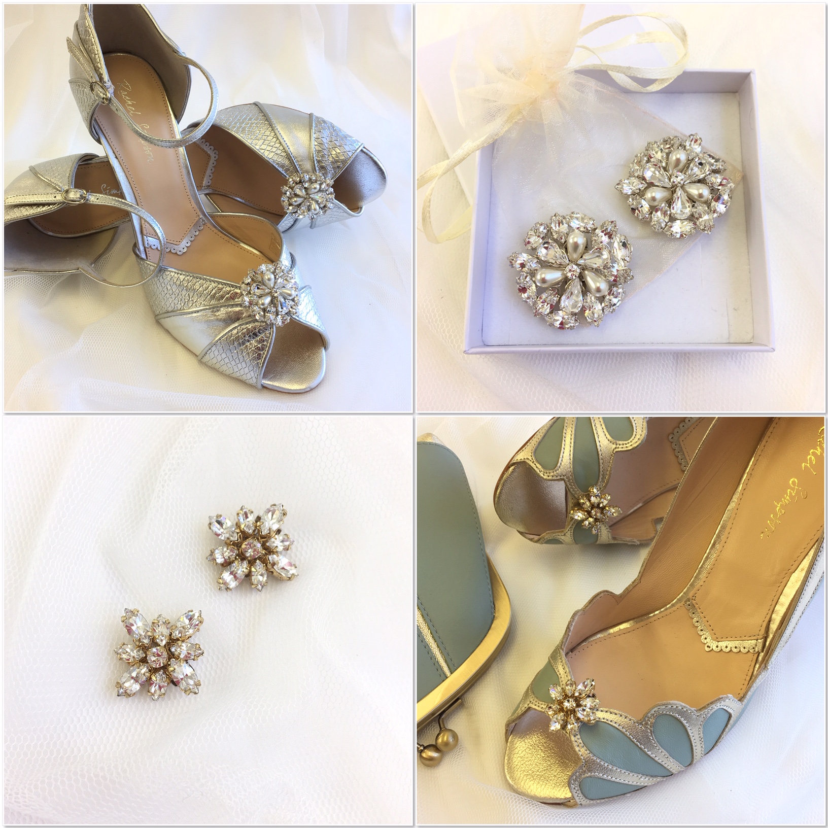 Gold star shoe clips