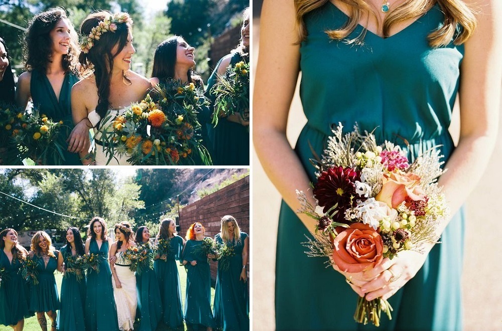 teal-bridesmaid-dresses-autumn-wedding