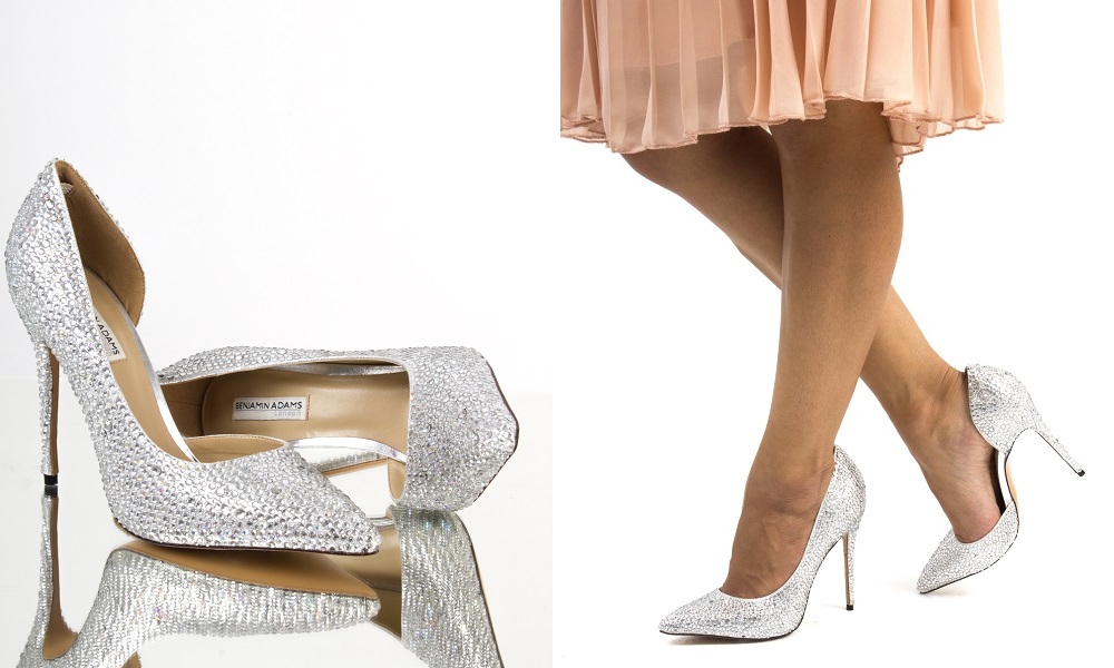 crystals embellished court shoes