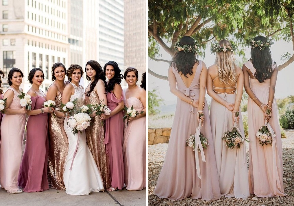 pink-mismatched-bridesmaids